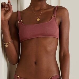 Melissa Odabash sz 2 (38) Bari Swim Top Bikini Textured in Mocha Ridges
